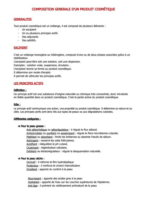 image explicative composition produit