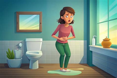 Illustration d'une personne souffrant de diarrhée et de déshydratation