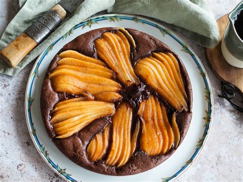 Poires et morceaux de chocolat