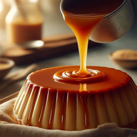 Moule à flan avec caramel au fond