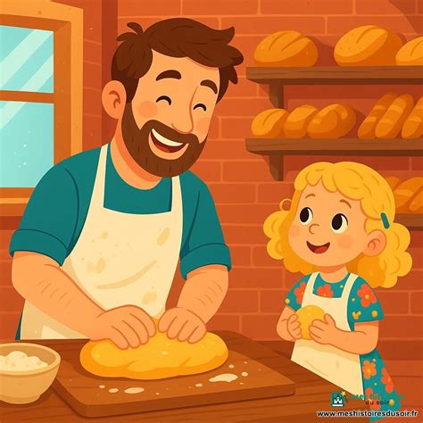 Un boulanger chantant dans sa boulangerie