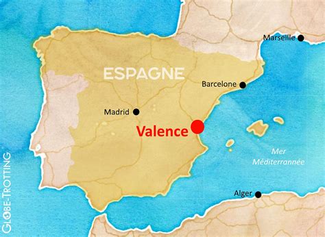 Carte montrant les aéroports d'Alicante, de Corvera et de Valence