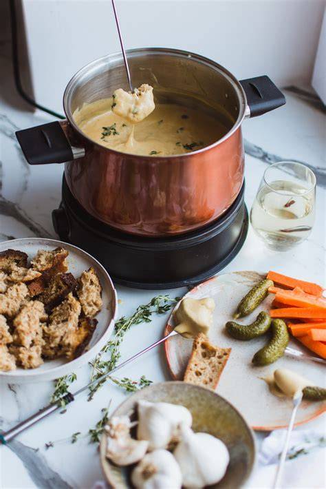 Schéma explicatif des différents types de fondue et configurations d'appareils