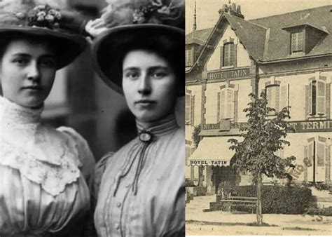 Représentation artistique des sœurs Tatin dans leur hôtel-restaurant