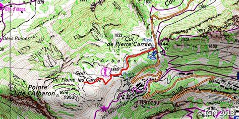 Carte d'accès au Col de Pierre Carrée et parking