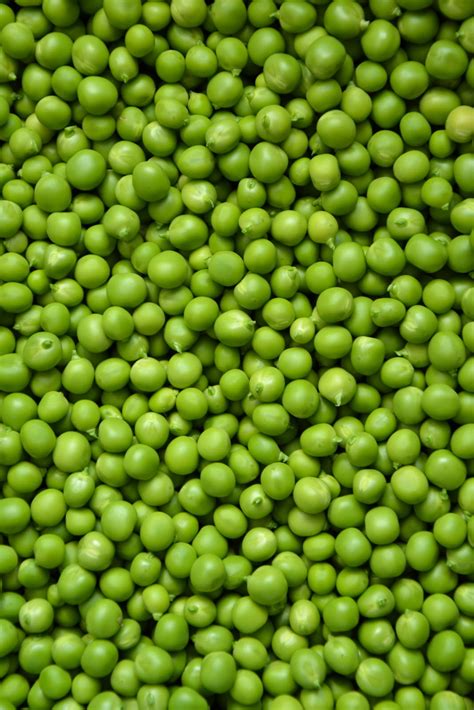 Diagramme des nutriments présents dans le petit pois