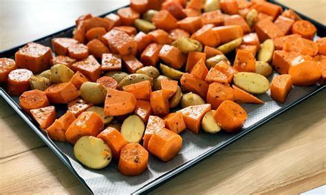 Légumes rôtis de courge et patate douce