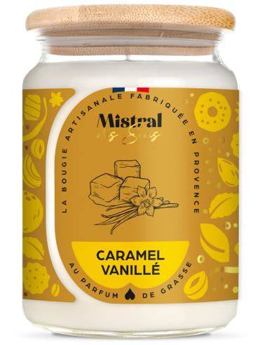 illustration bougie caramel vanillé