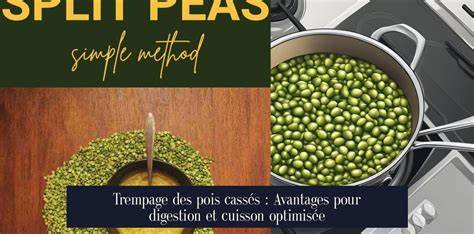 Infographie: Schéma de cuisson des pois cassés dans un curry