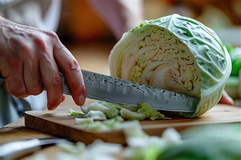 Illustration d'une planche de découpe avec un chou finement ciselé