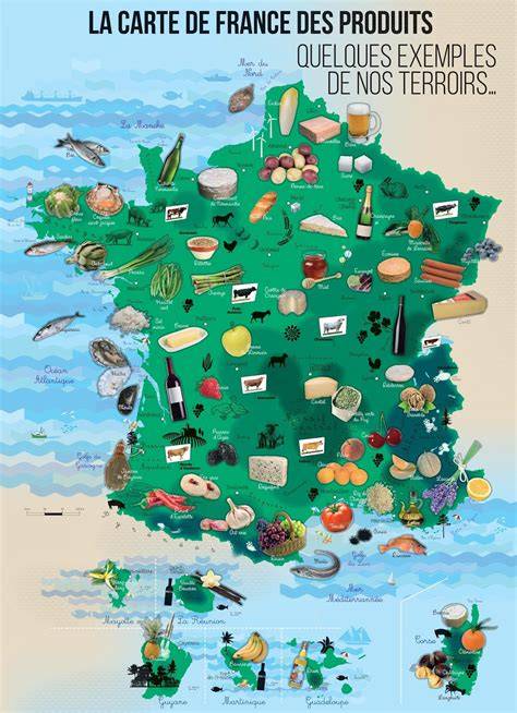 Carte des terroirs culinaires provençaux et des ateliers
