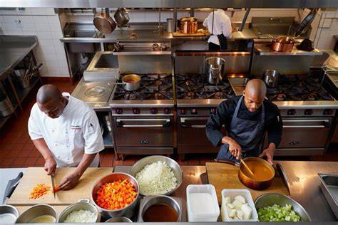 Schéma des basiques du poste de travail en cuisine