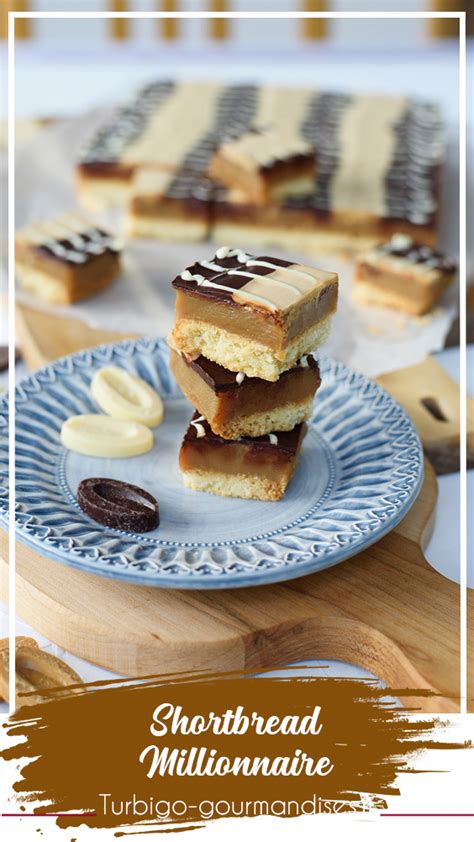 Shortbread Millionnaire coupé en carrés