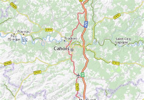 Carte des vignobles de Cahors et du Mas del Périé: