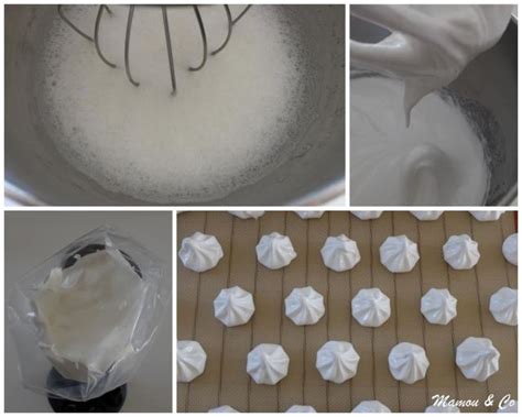 Meringues françaises disposées sur une grille de cuisson
