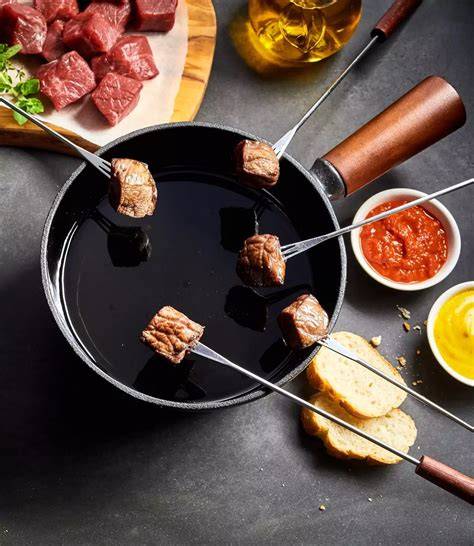 Schéma des options de viandes adaptées à la fondue bourguignonne