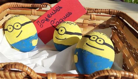 Illustration d'œufs Minions décorés