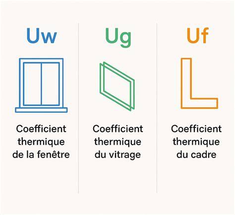 Tableau des coefficients Uw, Uf et Ug expliqués