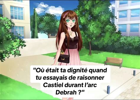Infographie des liens entre Sucrette, Castiel et Debrah
