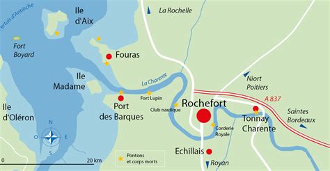 Carte de la rade de Rochefort et des îles environnantes