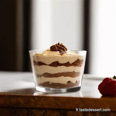 Image d'un tiramisu classique dans une verrine