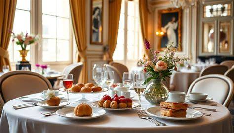 Schéma de l’offre culinaire du Royal Monceau et des connections entre les restaurants