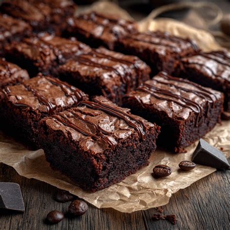 Gros plan sur un brownie au chocolat avec des pépites de chocolat qui fondent