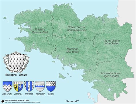 Carte de la Bretagne mettant en avant ses spécialités culinaires