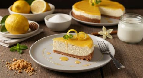 Ingrédients pour un cheesecake au citron
