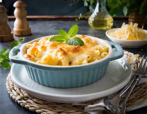 Bol de macaronis au fromage fumant