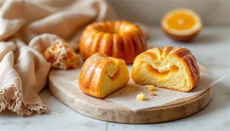 Infographie: Schéma du melon pan avec croûte biscuit quadrillée et croûte bien dorée