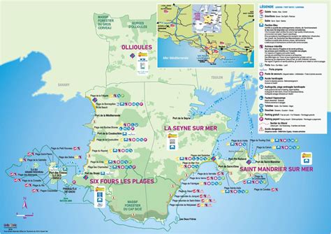 Carte des lieux et localisation de Six-Fours-les-Plages