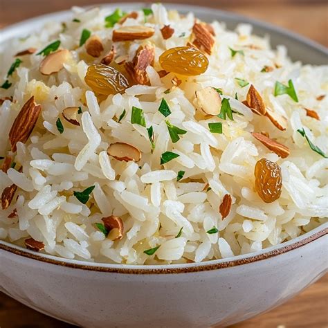 Grains de riz rond et amandes effilées