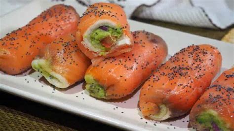 rouleaux de saumon fumé
