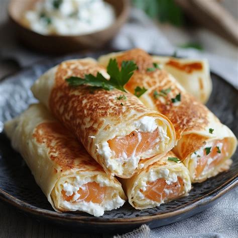 ingrédients pour rouleaux de saumon
