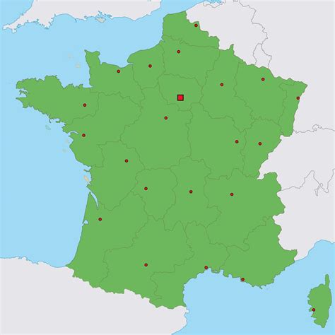 Carte de France avec des points indiquant l'emplacement des pizzerias Domino's Pizza