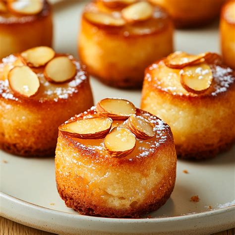 Petits gâteaux décorés d'amandes effilées