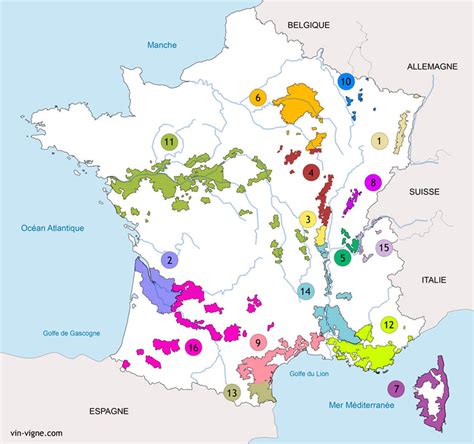 Carte de France mettant en évidence les différentes appellations régionales des beignets de carnaval