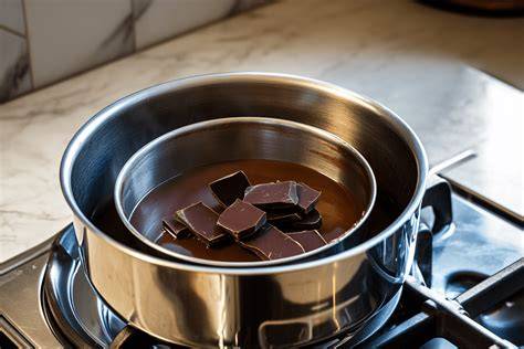 Schéma étape par étape de la cuisson au bain-marie pour flan caramel
