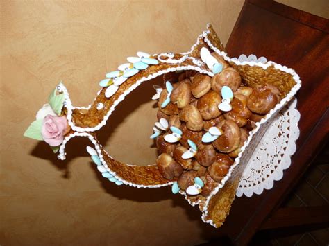Image: schéma panier en nougatine torsadé et disques de meringue