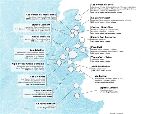 Carte montrant l’emplacement du Domaine Skiable du Barioz dans les Alpes françaises, avec accès depuis Grenoble et Chambéry, et localisation par rapport à la chaîne de Belledonne