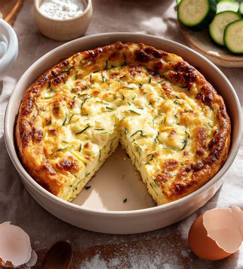 Schéma de cuisson d’un flan de courgettes salé: bain-marie et cuisson