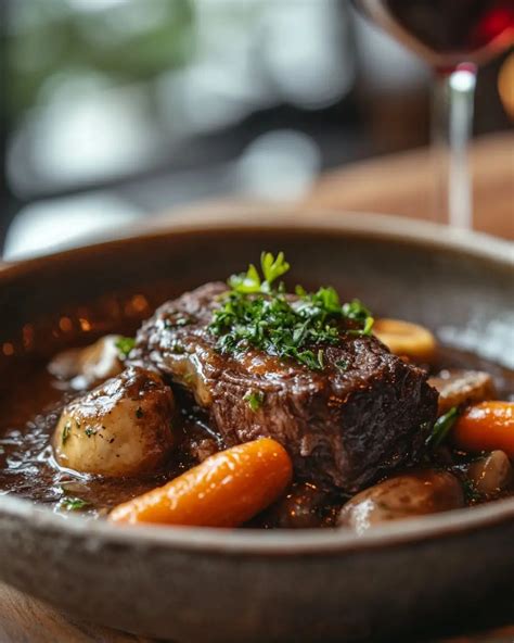 Joue de boeuf mijotant