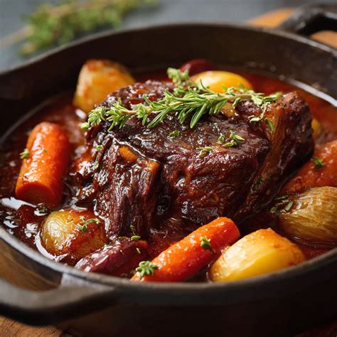 Cocotte avec un morceau de bœuf et des légumes