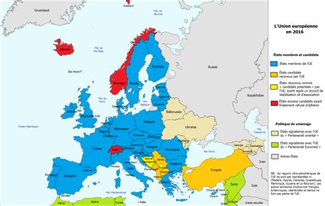 Carte de l'Union Européenne
