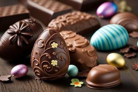 illustration collection Pâques chocolats