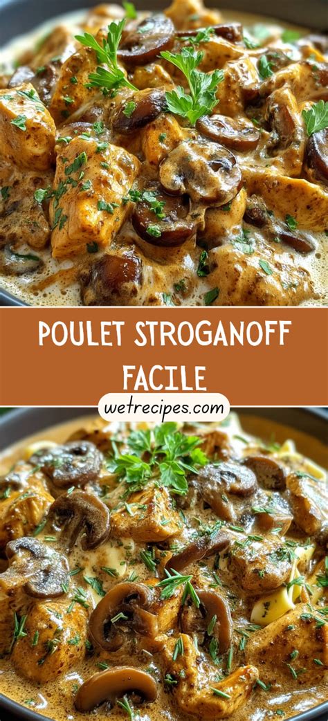 Ingrédients pour le Poulet Stroganoff