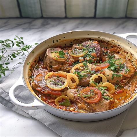 Tranches d'osso bucco de porc crues