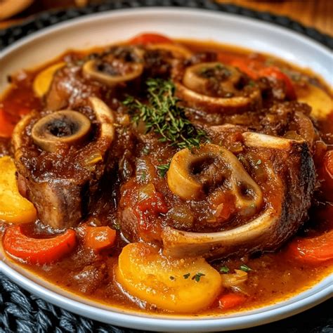 Cocotte en fonte avec osso bucco mijotant