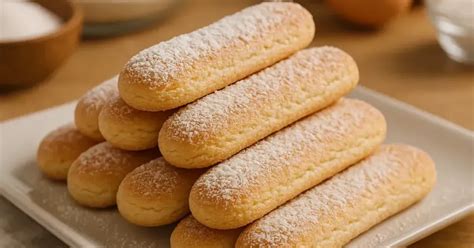 Biscuits à la cuillère disposés